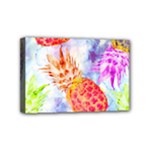 Colorful Pineapples Over A Blue Background Mini Canvas 6  x 4 
