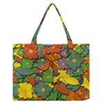 Decorative flowers Medium Zipper Tote Bag