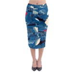 Ocean Midi Pencil Skirt