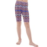 Ethnic Colorful Pattern Kids  Mid Length Swim Shorts
