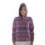 Ethnic Colorful Pattern Hooded Wind Breaker (Women)