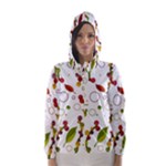 Adorable floral design Hooded Wind Breaker (Women)