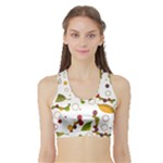 Adorable floral design Sports Bra with Border