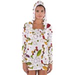 Adorable floral design Women s Long Sleeve Hooded T-shirt