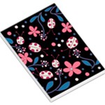 Pink ladybugs and flowers  Large Memo Pads