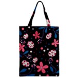 Pink ladybugs and flowers  Zipper Classic Tote Bag