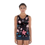 Pink ladybugs and flowers  Women s Sport Tank Top 