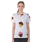 Colorful cupcakes  Women s Cotton Tee