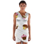 Colorful cupcakes  Wrap Front Bodycon Dress