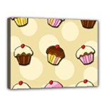 Colorful cupcakes pattern Canvas 16  x 12 
