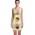 Colorful cupcakes pattern Sleeveless Bodycon Dress