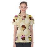 Colorful cupcakes pattern Women s Cotton Tee
