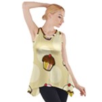 Colorful cupcakes pattern Side Drop Tank Tunic