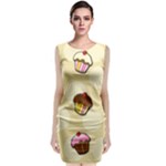Colorful cupcakes pattern Classic Sleeveless Midi Dress