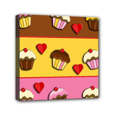 Love cupcakes Mini Canvas 6  x 6  from ZippyPress