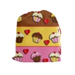Love cupcakes Drawstring Pouches (Extra Large)