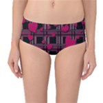 Harts pattern Mid-Waist Bikini Bottoms