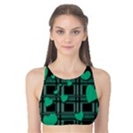 Green love Tank Bikini Top