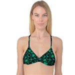 Green love Reversible Tri Bikini Top