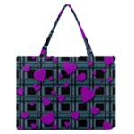 Purple love Medium Zipper Tote Bag