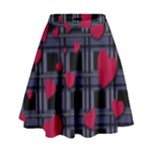 Decorative love High Waist Skirt