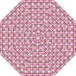 Pink plaid pattern Folding Umbrellas
