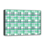 Green plaid pattern Deluxe Canvas 18  x 12  