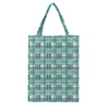Green plaid pattern Classic Tote Bag