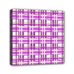 Purple plaid pattern Mini Canvas 6  x 6 