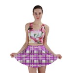 Purple plaid pattern Mini Skirt