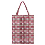 Red plaid pattern Classic Tote Bag