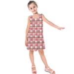Red plaid pattern Kids  Sleeveless Dress