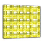 Yellow plaid pattern Canvas 24  x 20 