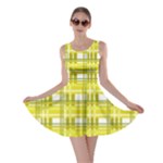 Yellow plaid pattern Skater Dress