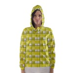 Yellow plaid pattern Hooded Wind Breaker (Women)