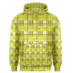 Yellow plaid pattern Men s Pullover Hoodie