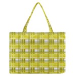 Yellow plaid pattern Medium Zipper Tote Bag