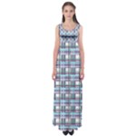 Decorative plaid pattern Empire Waist Maxi Dress