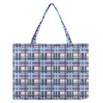 Decorative plaid pattern Medium Zipper Tote Bag