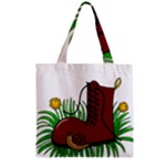 Boot in the grass Zipper Grocery Tote Bag