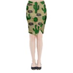 Cactuses Midi Wrap Pencil Skirt