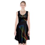 Abstract Rainbow Lily, Colorful Mystical Flower  Racerback Midi Dress