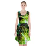 Dawn Of Time, Abstract Lime & Gold Emerge Racerback Midi Dress