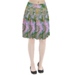 Rose Forest Green, Abstract Swirl Dance Pleated Skirt