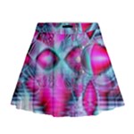 Ruby Red Crystal Palace, Abstract Jewels Mini Flare Skirt
