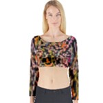 Colorful texture                     Long Sleeve Crop Top