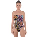 Colorful texture                    Tie Back One Piece Swimsuit