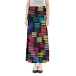 Colorful horizontal paint strokes                    Women s Maxi Skirt
