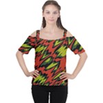 Distorted shapes                           Women s Cutout Shoulder Tee