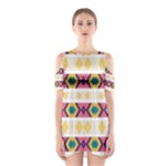 Rhombus and stripes                            Women s Cutout Shoulder Dress